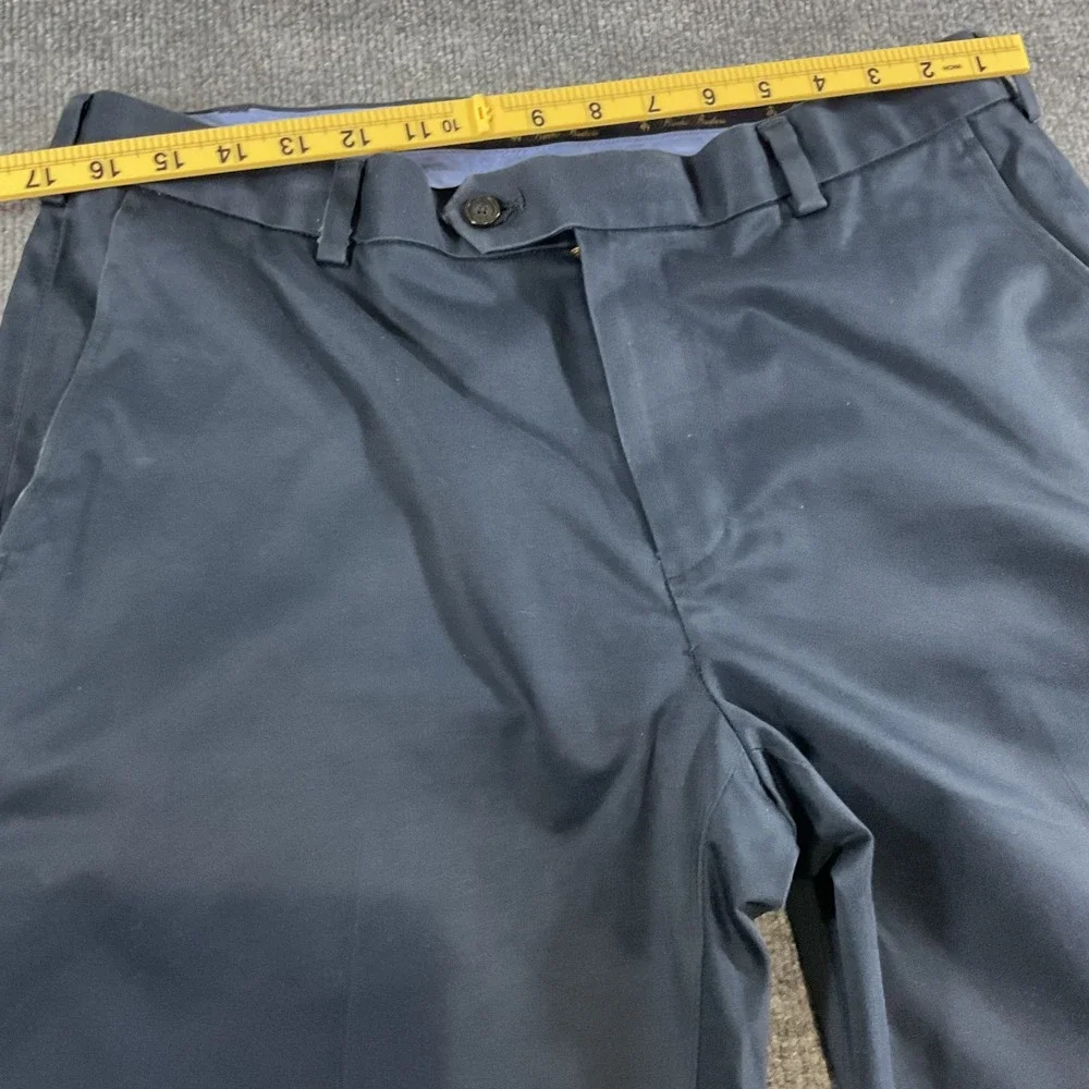 Brooks Brothers Advantage Chino Milano 35x31 Navy Slim Fit Lightweight Stretch D